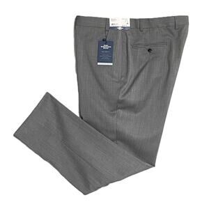 Hart Schaffner Marx Pant Men's 40x30 Traveler Wool Pant New York Fit Gray NEW